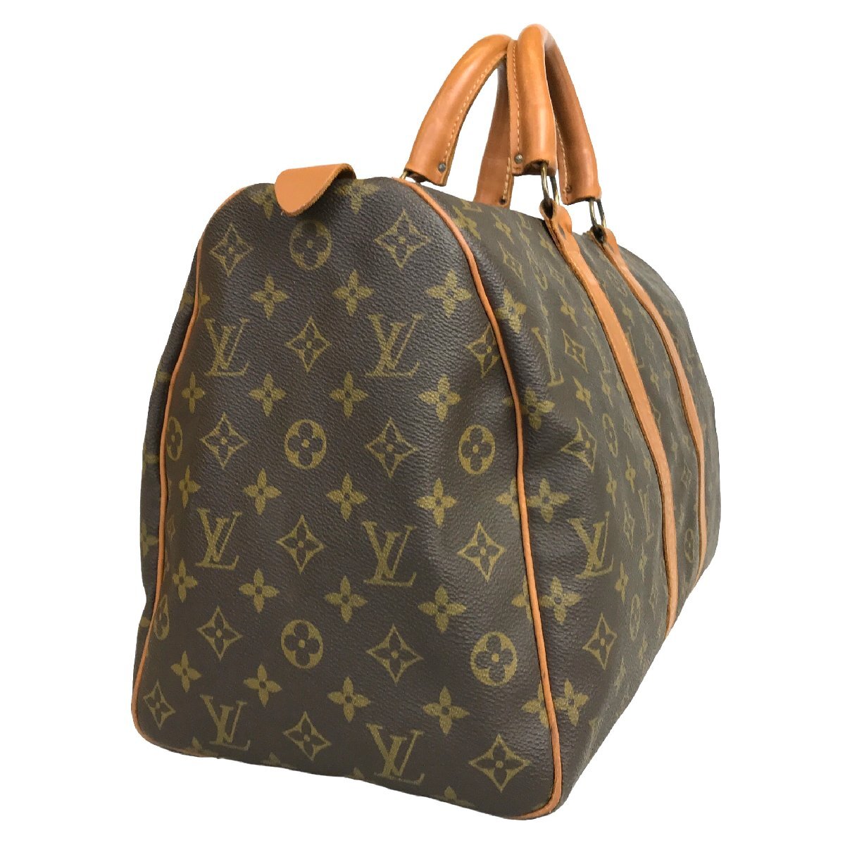 【1円～】 ルイヴィトン LOUIS VUITTON バッグ ボストンバッグ キーポル45 モノグラム M41428 ＳＤ レザー ブラウン ゴールド金具 中古の画像3