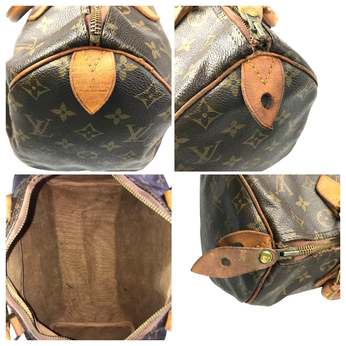 【1円～】 ルイヴィトン Louis Vuitton バッグ ハンドバッグ ボストンバッグ スピーディ30 M41526 SA モノグラム レザー ブラウン 中古