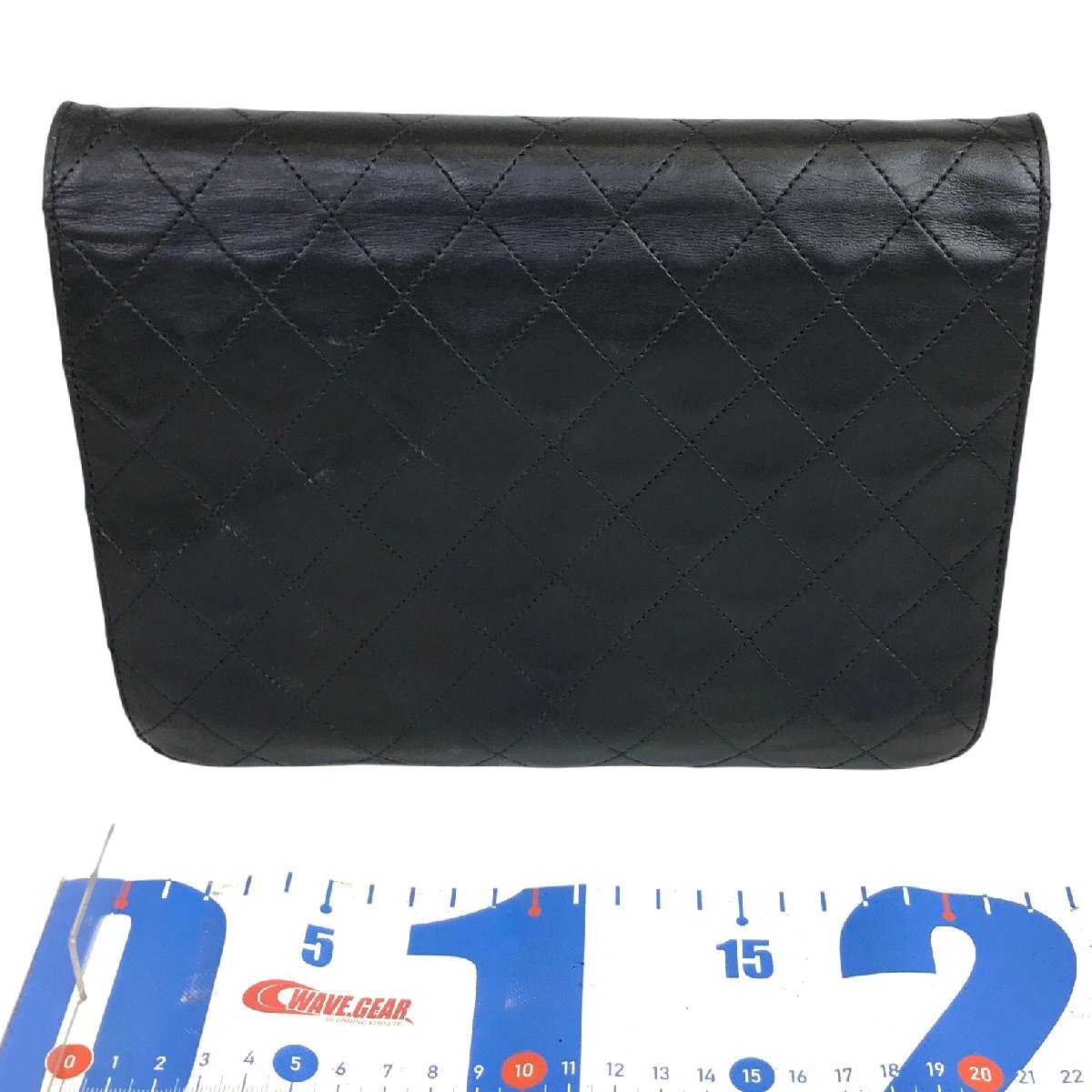 【1円～】シャネル CHANEL バッグ チェーンショルダーバッグ マトラッセ ココマーク ラムスキン レザー ゴールド金具 ブラック 中古