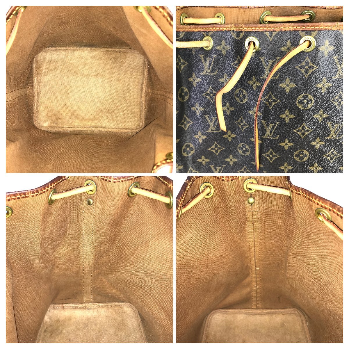 【1円～】ルイヴィトン LOUIS VUITTON バッグ ショルダーバッグ ノエ M42226 FH8911 レザー ブラウン モノグラム 中古の画像7