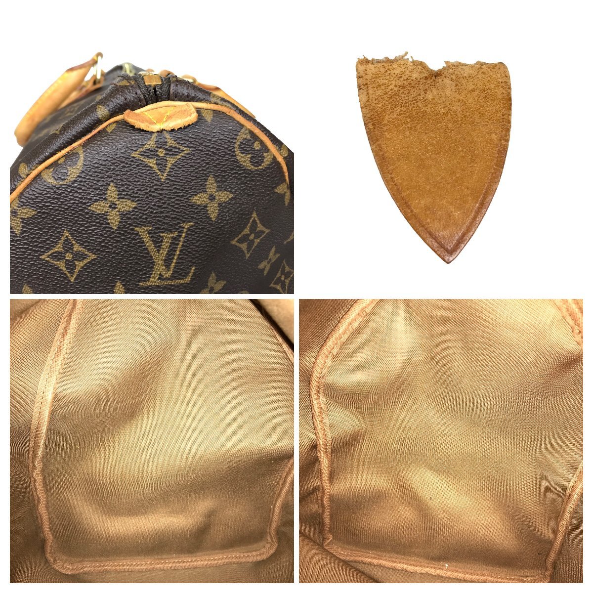 【1円～】 ルイヴィトン LOUIS VUITTON バッグ ボストンバッグ キーポル50 モノグラム M41426 レザー ブラウン ゴールド金具 中古の画像7