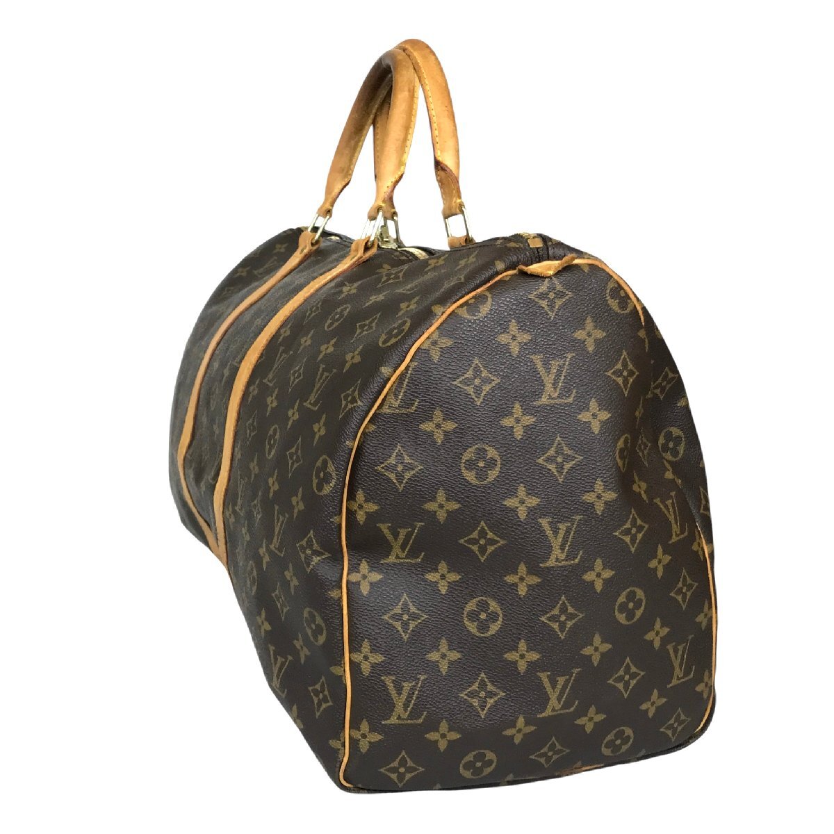 【1円～】 ルイヴィトン LOUIS VUITTON バッグ ボストンバッグ キーポル50 モノグラム M41426 レザー ブラウン ゴールド金具 中古の画像3