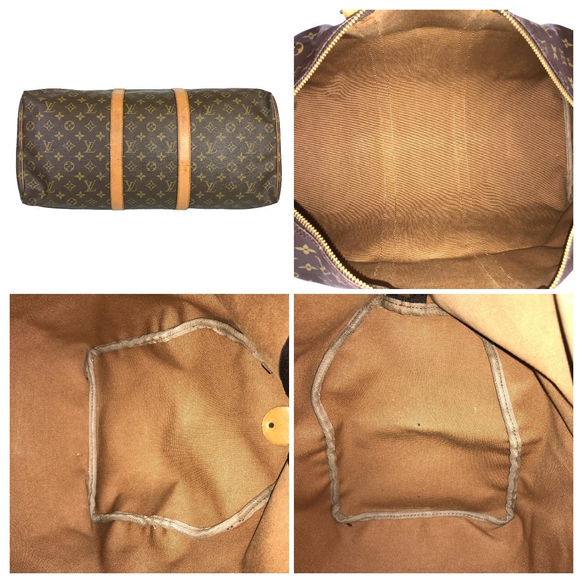 【1円～】 ルイヴィトン LOUIS VUITTON バッグ ボストンバッグ キーポル50 モノグラム M41426 824レザー ブラウン ゴールド金具 中古の画像6