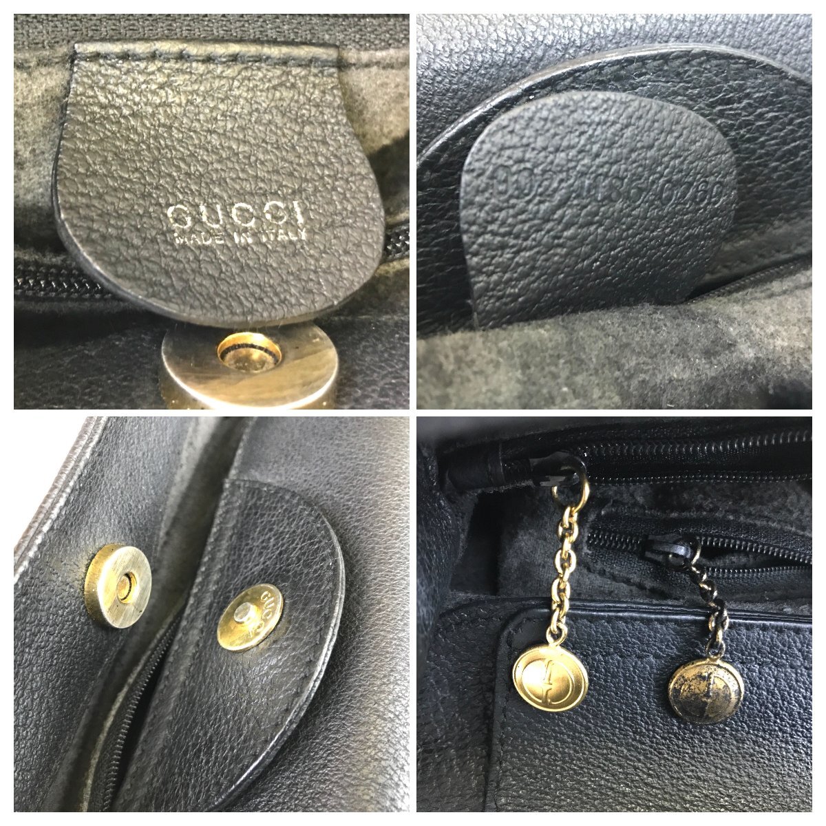 【1円～】グッチ GUCCI バッグ ハンドバッグ トートバッグ バンブー スエード ブラック 002 1186 0260 中古_画像10