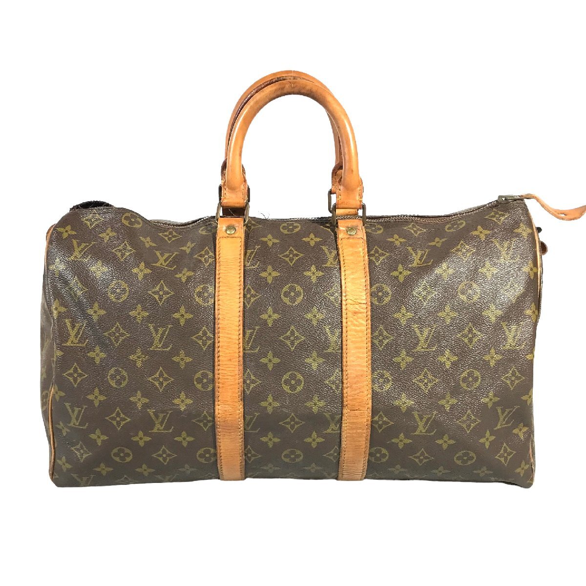 1円～ ルイヴィトン LOUIS VUITTON バッグ ボストンバッグ キーポル45 モノグラム M41428 SA レザー ブラウン 中古_画像1