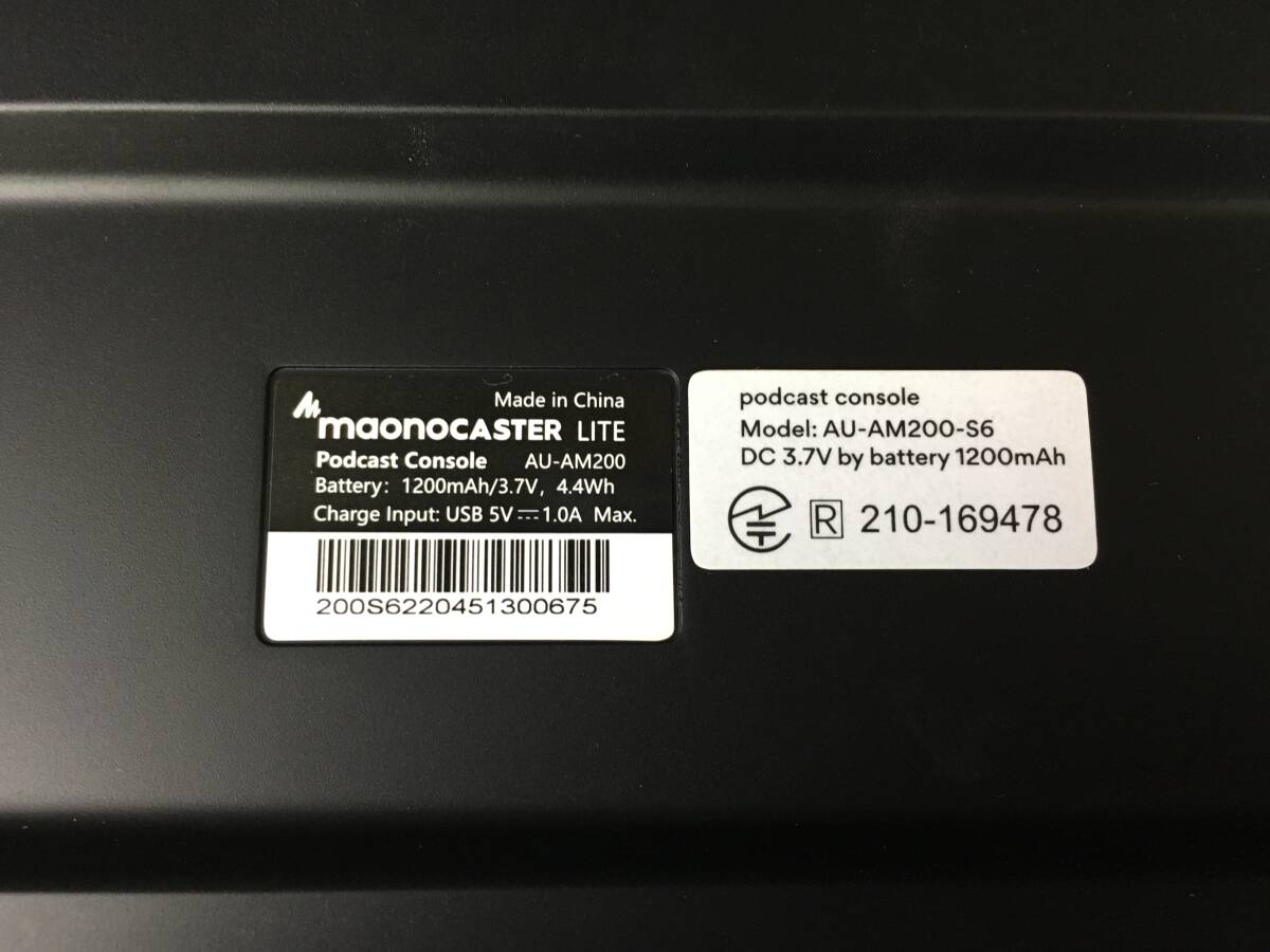 siQ203# 送料無料 ジャンク 未検品 maonoCASTER LITE オーディオインターフェース AU-AM200-S6 ※通電のみ確認済 使用に伴う傷汚れ有の画像3