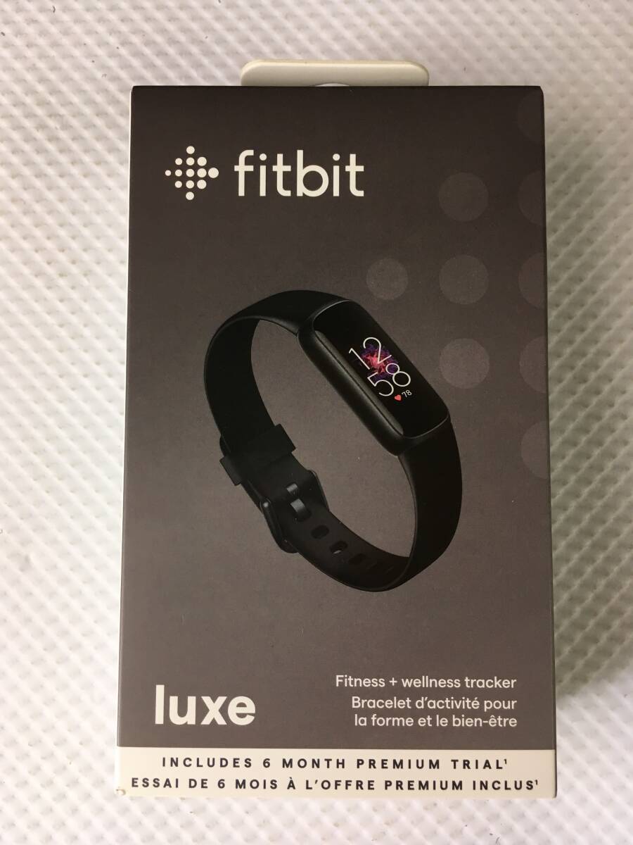 siQ449* 送料無料 未開封 fitbit スマートウォッチ luxe FB422 グラファイト ステンレススチールケース＆ブラックベルトの画像1