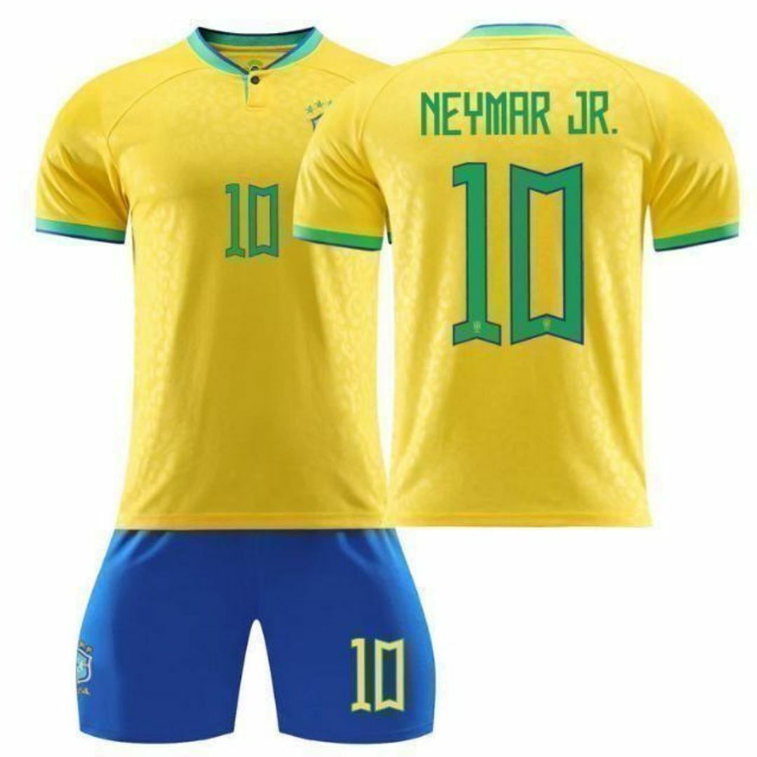 SALE残わずかブラジル ネイマール 120黄色サッカーユニフォーム キッズ_画像3