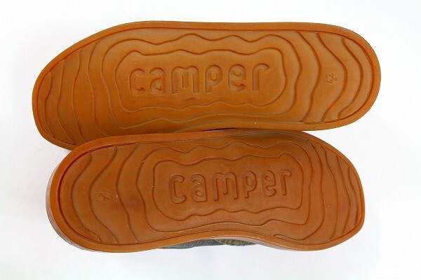 カンペール CAMPER 箱付 綺麗め シューズ スニーカー スリッポン くつ 靴 カジュアル 布 42 チェック メンズ [868602]の画像8