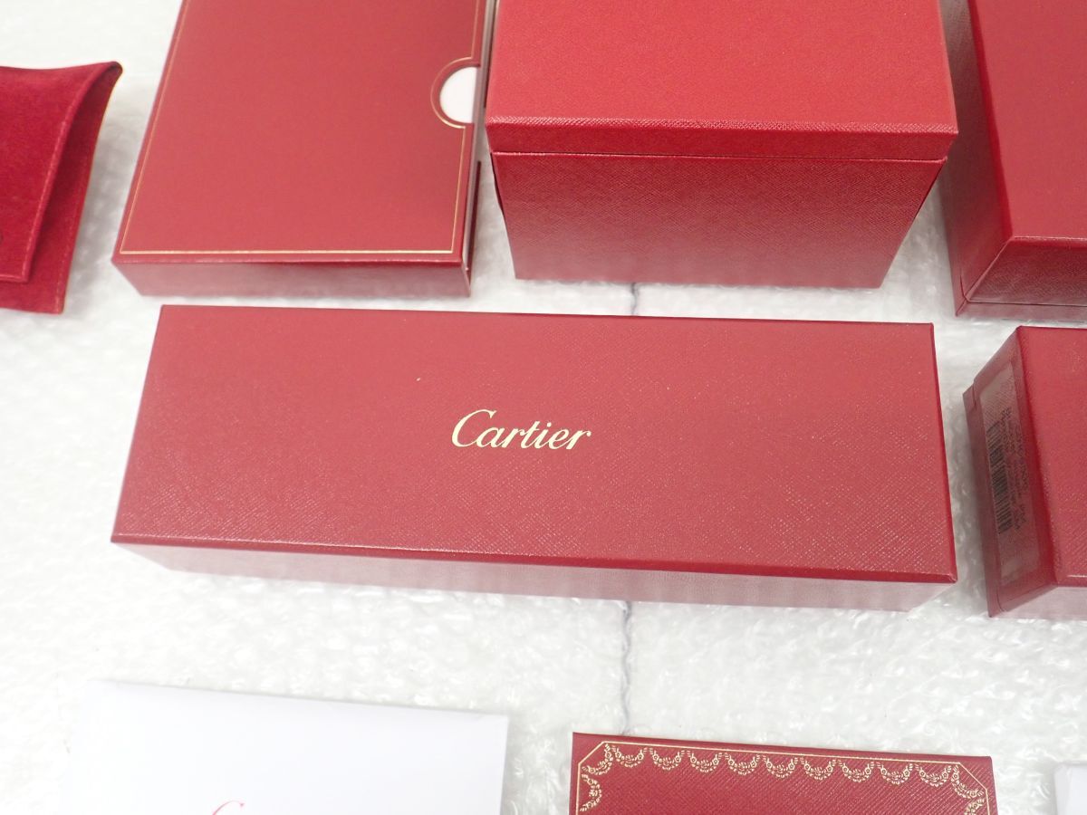 D141-80 空箱 カルティエ Cartier アクセサリー 空き箱 まとめ売り セット 一部にギャランティカード付  直接引き取り歓迎の画像4