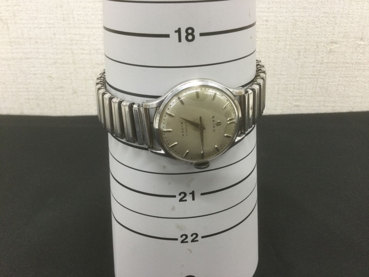 D203-60-M【動作確認済み】SEIKO SUPER(セイコースーパー)メンズ腕時計 15石 手巻き Sマーク 精工舎 アンティーク/レトロtの画像7