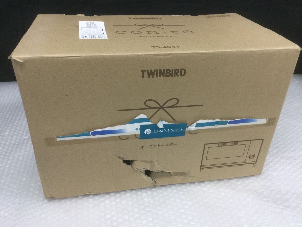 D225-100【未使用保管品】TWINBIRD ツインバード TS-4041型 オーブントースター 2017年製 ブラウン/説明書箱付きtの画像1
