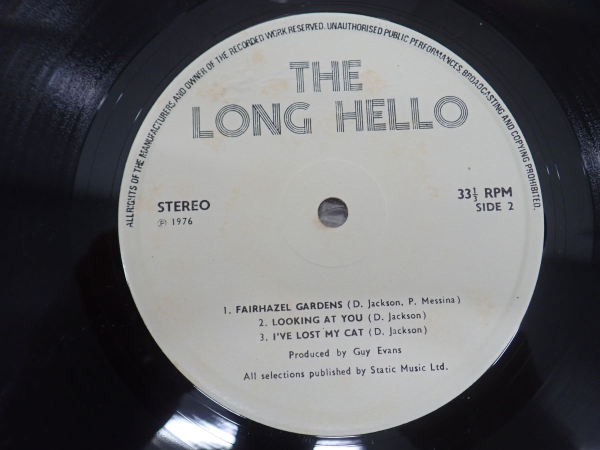 D337-80　⑧LPレコード　UK盤　The Long Hello　V.D.G.G Hugh Banton, Nic Potter, Guy Evans, David Jackson1976年 プログレ