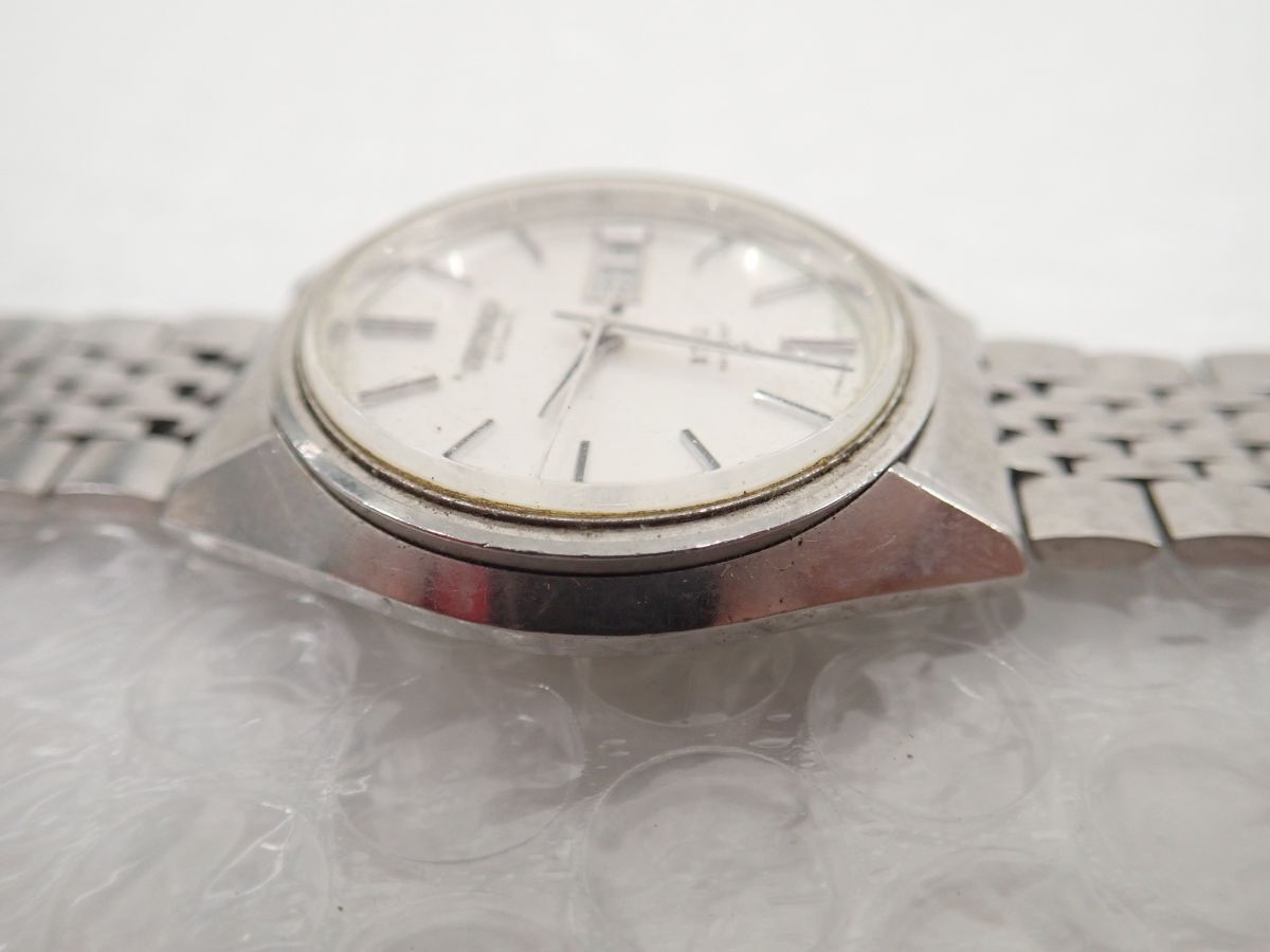 D387-60-M　 KING SEIKO HI-BEAT KS キングセイコー ハイビート 5626-7110 シルバー文字盤 自動巻き AT メンズ腕時　中古稼働品_画像6