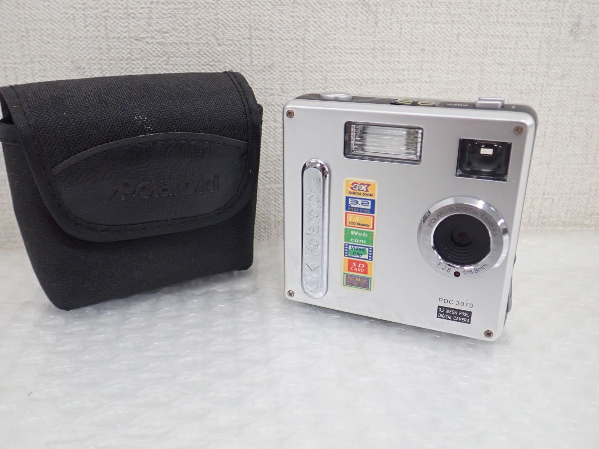 D368-60-M　Polaroid ポラロイド　PDC 3070　 コンパクトデジタルカメラ 　中古現状品　 純正カメラポーチ付　レターパック_画像1