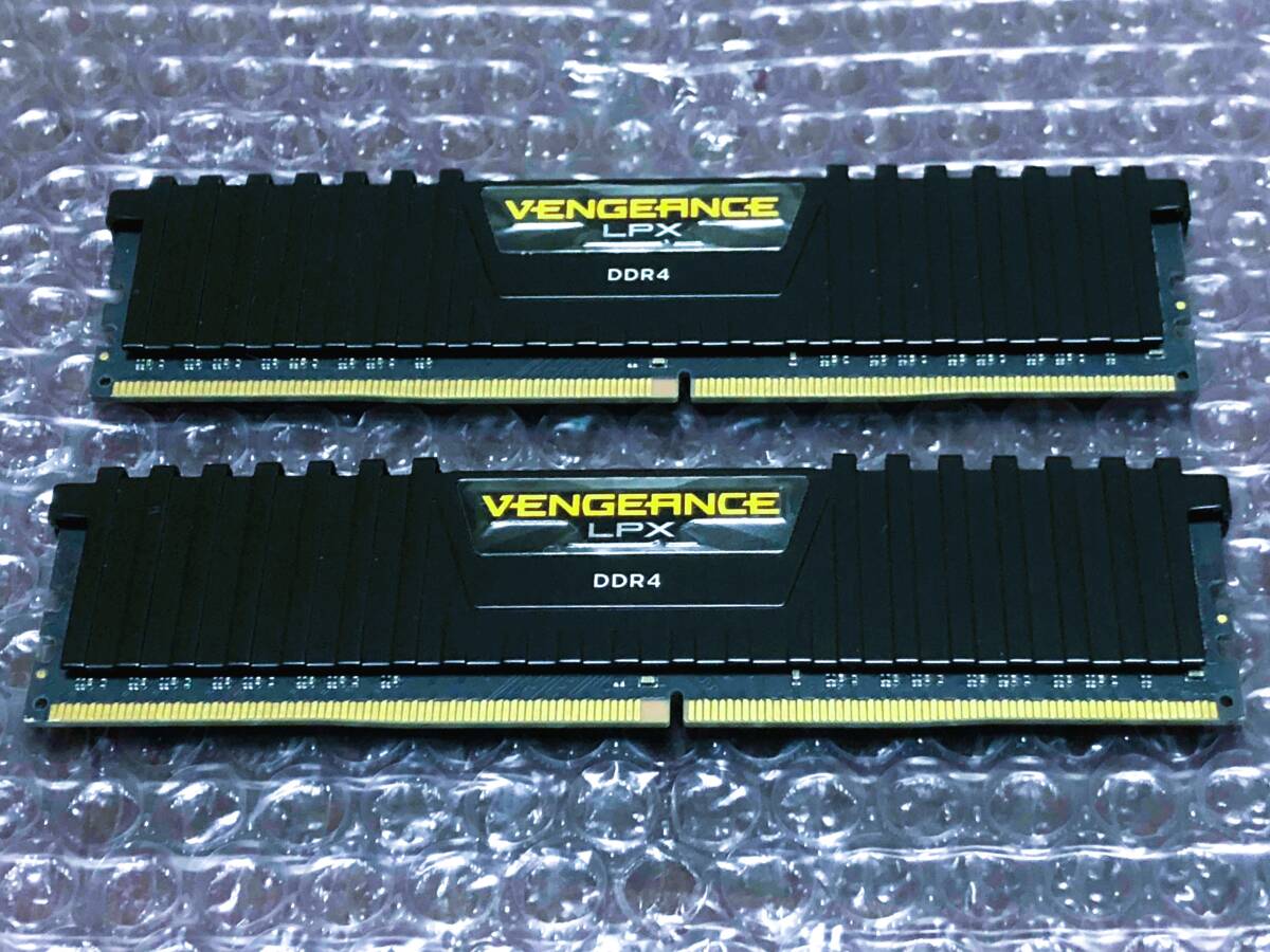 CORSAIR VENGEANCE LPX DDR4-3200 8GB 2枚セット 計16GB 中古品 型番：CMK16GX4M2E3200C16_画像3