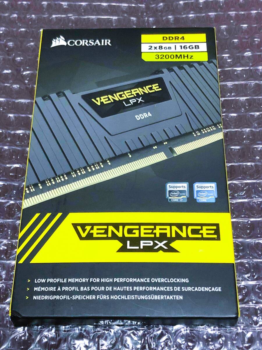 CORSAIR VENGEANCE LPX DDR4-3200 8GB 2枚セット 計16GB 中古品 型番：CMK16GX4M2E3200C16_画像1