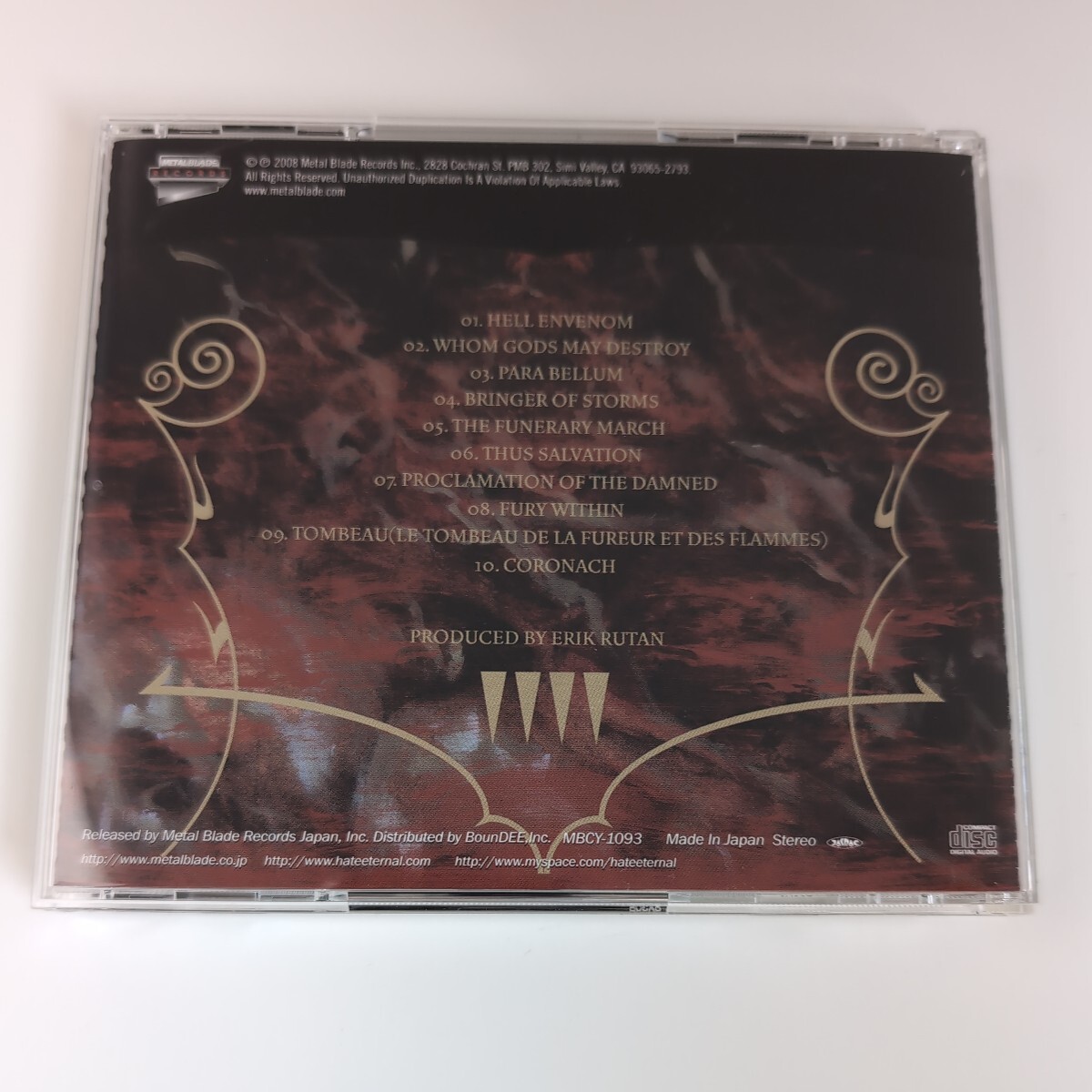 HATE ETERNAL US Extreme Death Heavy Metal Core エクストリーム デス ヘヴィメタルコア 国内盤CD 帯付きの画像10