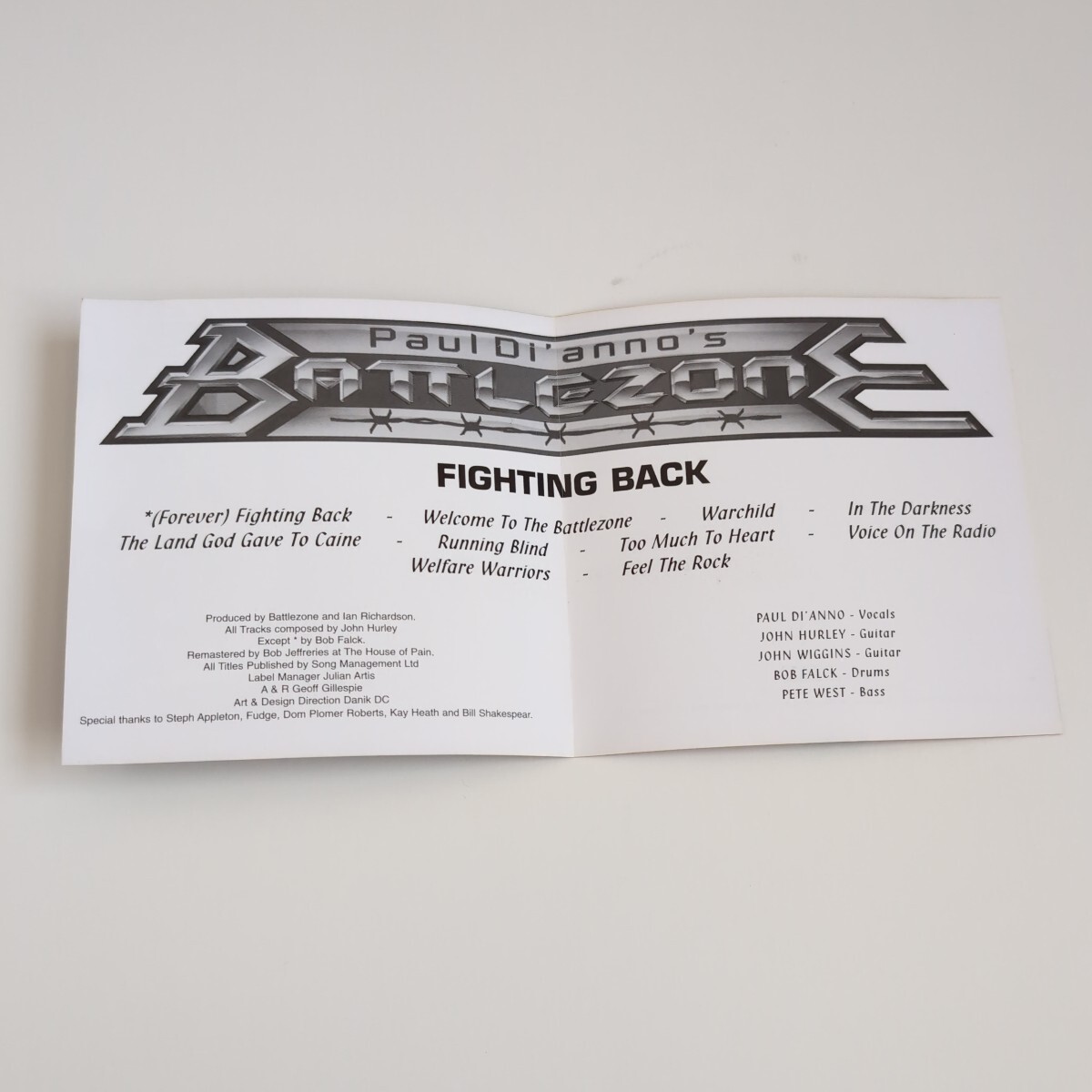 PAUL DI'ANNO'S BATTLEZONE UK Heavy Metal Hard Rock ヘヴィメタル ハードロック 輸入盤リプロCD 1stの画像2