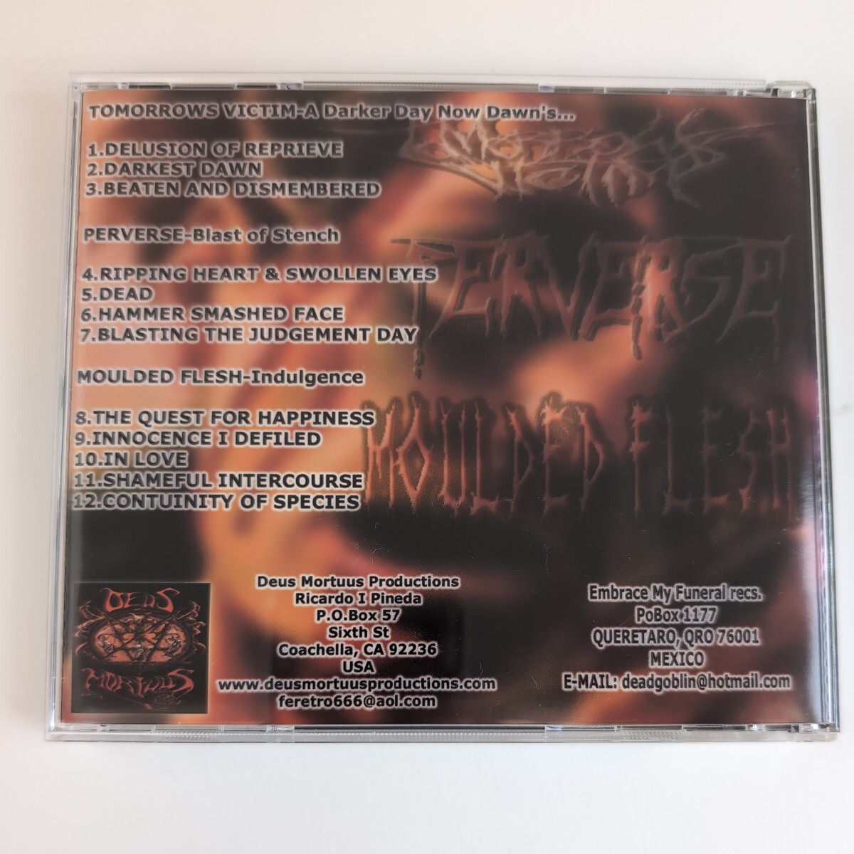 Tomorrow's Victim / Perverse / Moulded Flesh　Brutal Death Heavy Metal　ブルータル デス ヘヴィメタル　輸入盤SPIRIT CD_画像6