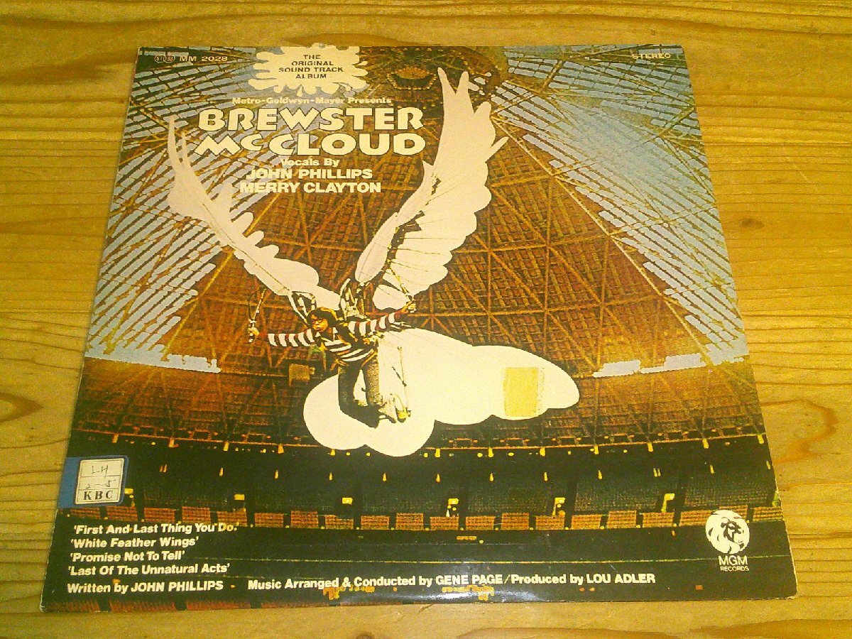 LP：BREWSTER McCLOUD バード・シット オリジナル・サウンドトラック サントラ JOHN PHILLIPS MERRY CLAYTON GENE PAGE LOU ADLER_画像1