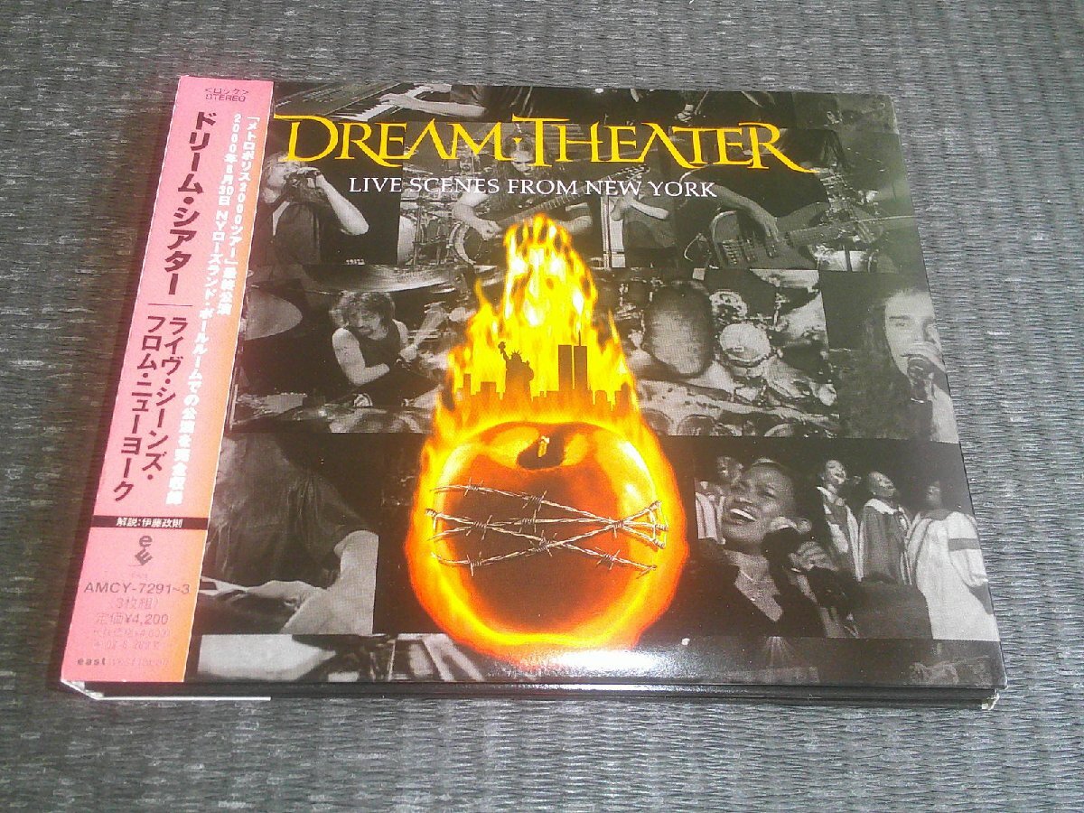 CD：DREAM THEATER ドリーム・シアター ライヴ・シーンズ・フロム・ニューヨーク：帯付：3枚組：ミニチュアパンフ付：デジパック仕様_画像2