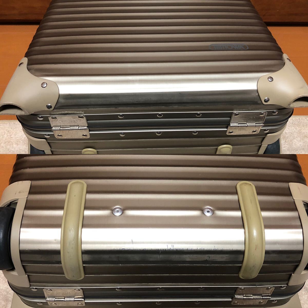 1円〜スタート☆美品☆RIMOWA リモワ トパーズ ビジネストロリー 2輪 チタニウム 23L ドイツ製の画像4