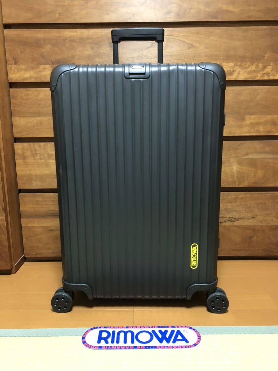  редкий снят с производства RIMOWA Rimowa TOPAS STEALTH топаз Stealth 78L 4 колесо TSA блокировка aluminium 