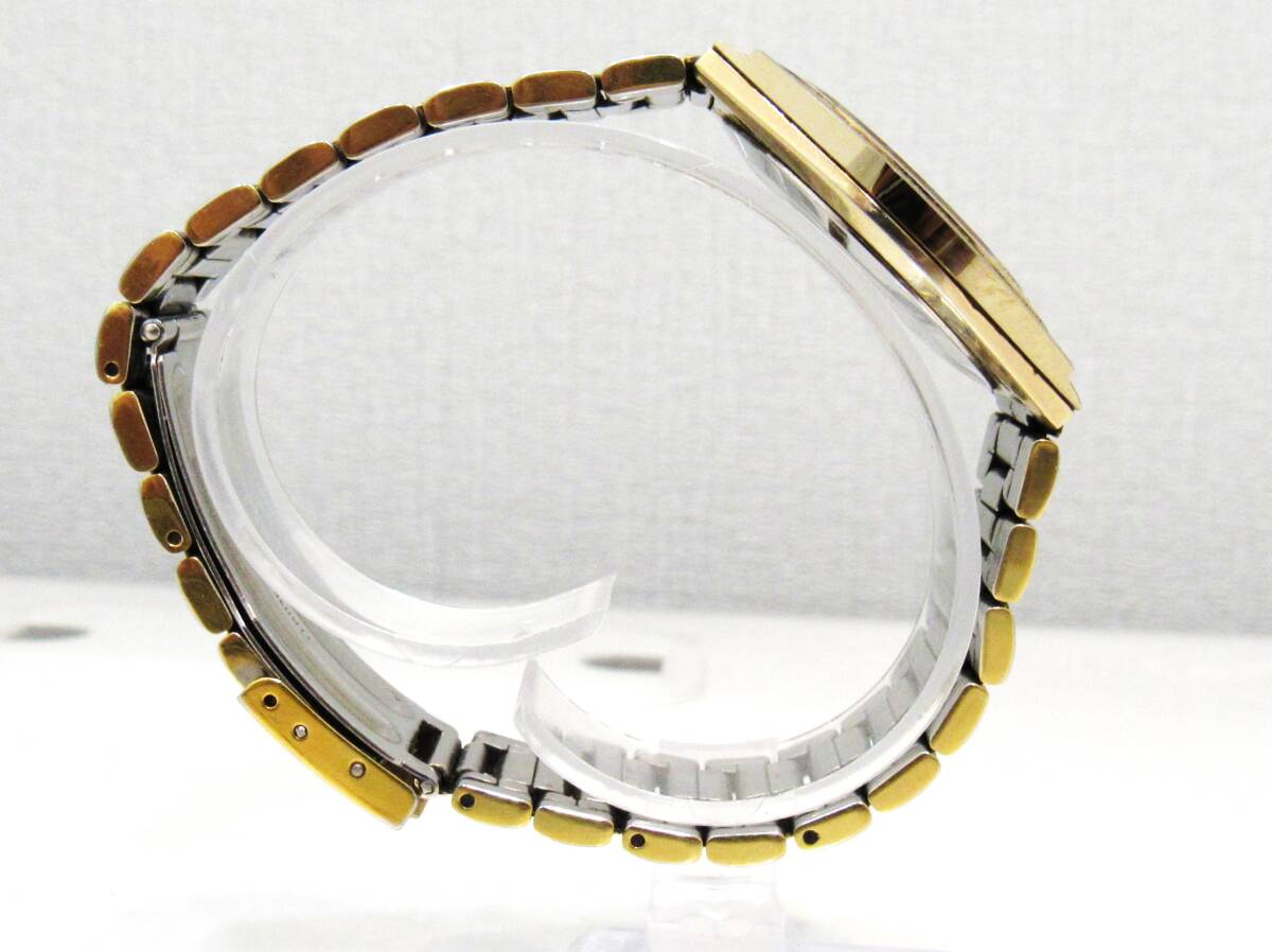 RADO DIASTAR ラドーダイヤスター デイト スイス製 113.9519.3 メンズ 腕時計 Qz クォーツ 電池切れゴールド kdKT_画像4
