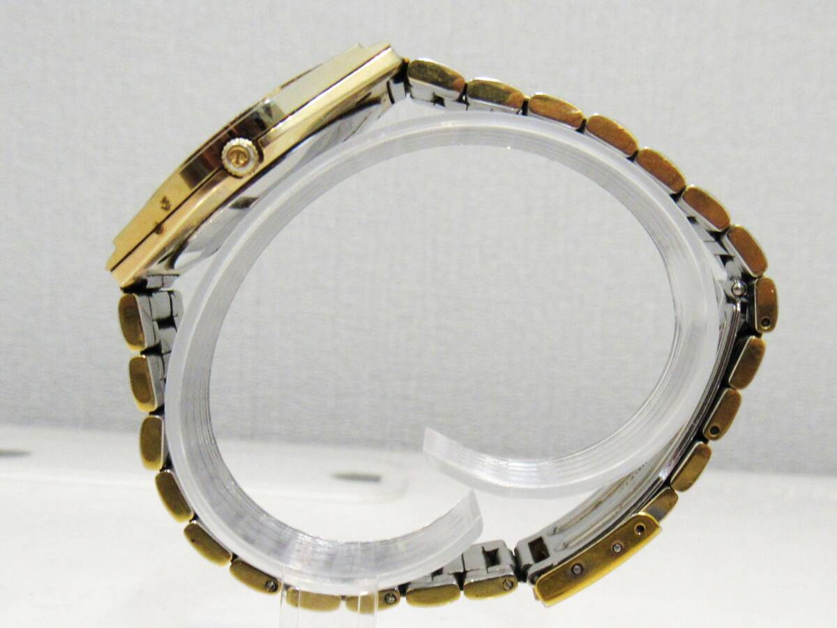 RADO DIASTAR ラドーダイヤスター デイト スイス製 113.9519.3 メンズ 腕時計 Qz クォーツ 電池切れゴールド kdKTの画像3