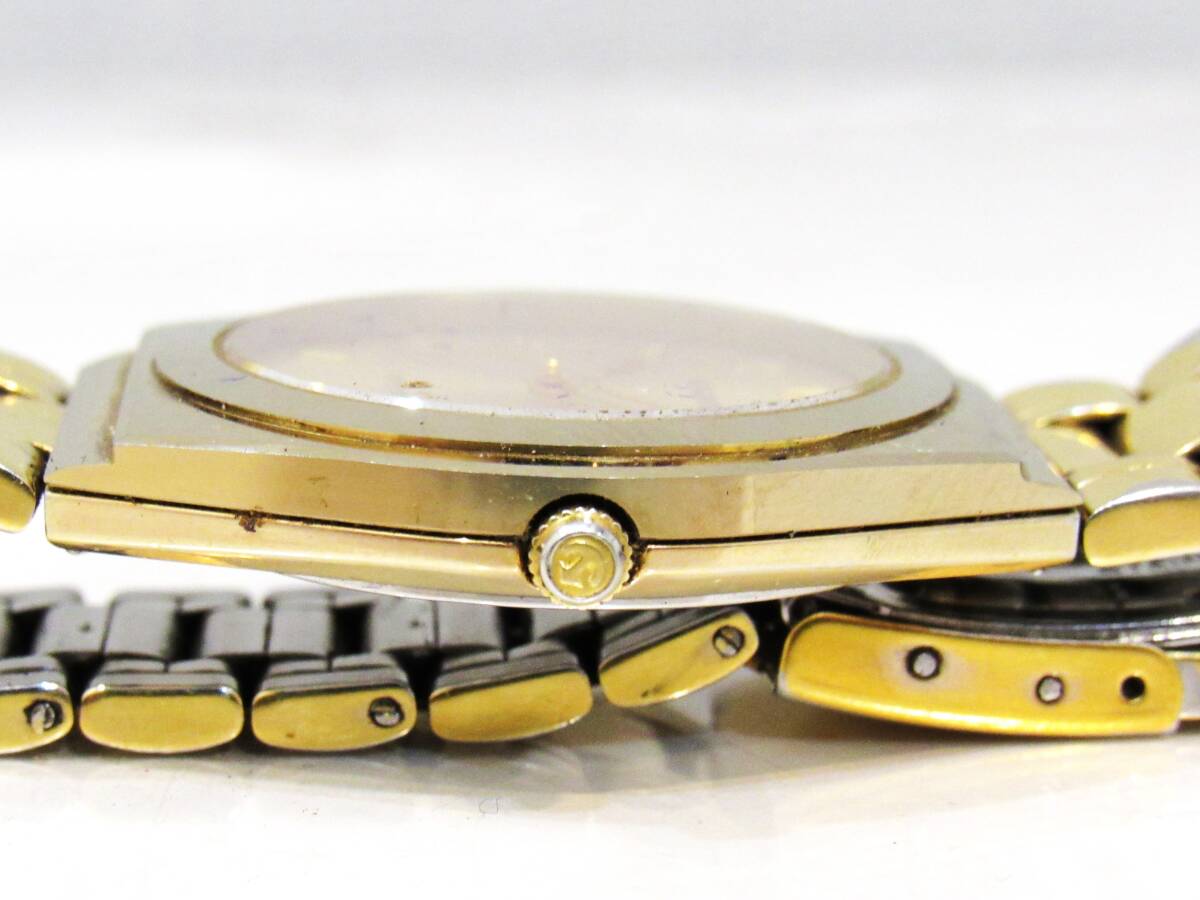 RADO DIASTAR ラドーダイヤスター デイト スイス製 113.9519.3 メンズ 腕時計 Qz クォーツ 電池切れゴールド kdKT_画像6