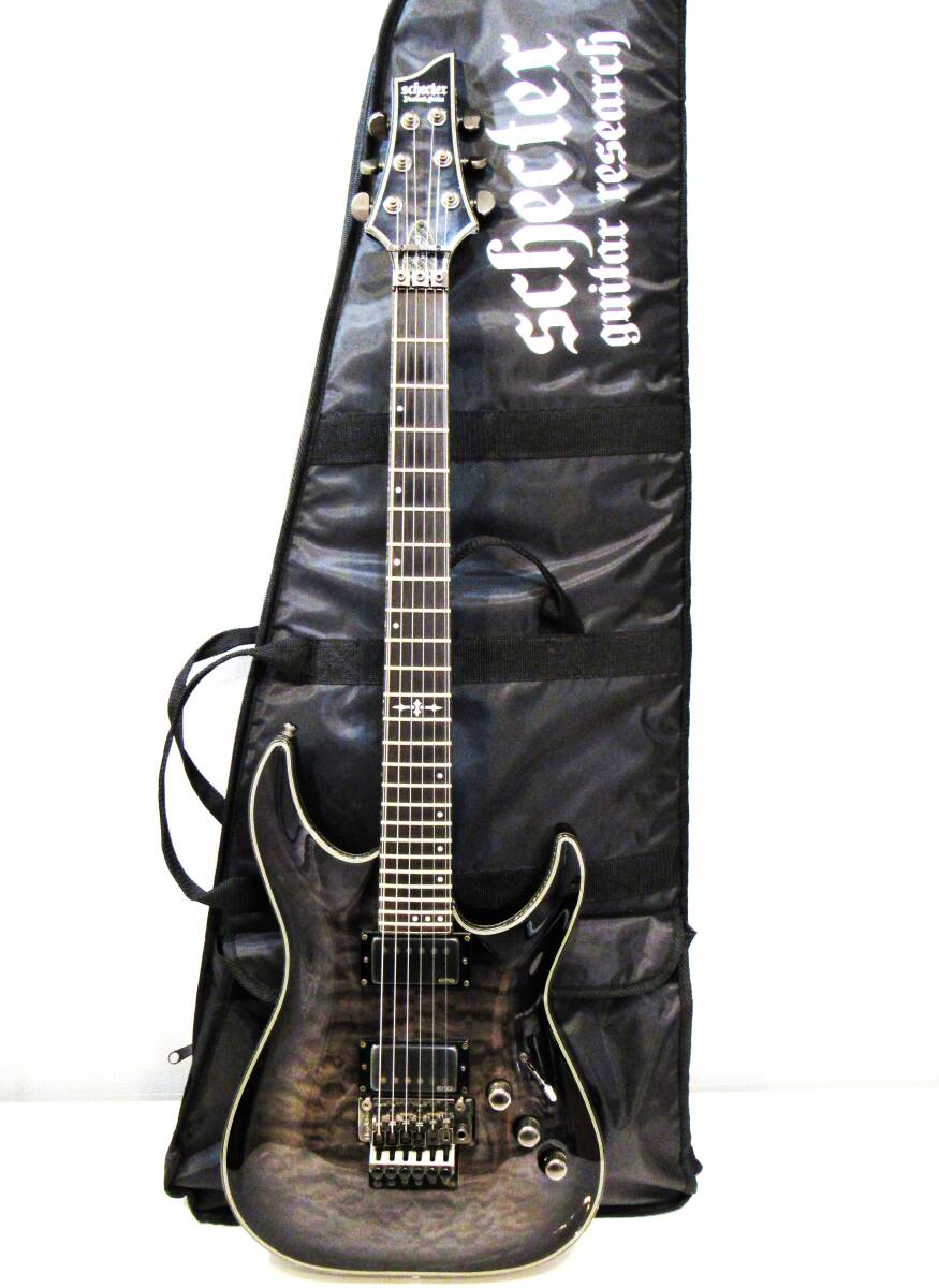 Schecter Hellraiser Hybrid シェクター エレキギター ブラック 黒 ソフトケース付き kdKTの画像1