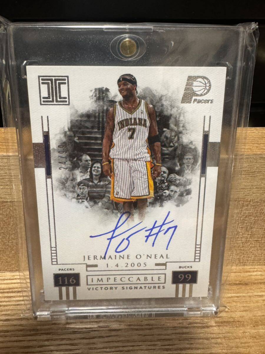 NBA 直筆サイン PANINI 2017-18 JERMAINE O'NEAL IMPECCABLE Auto の画像1