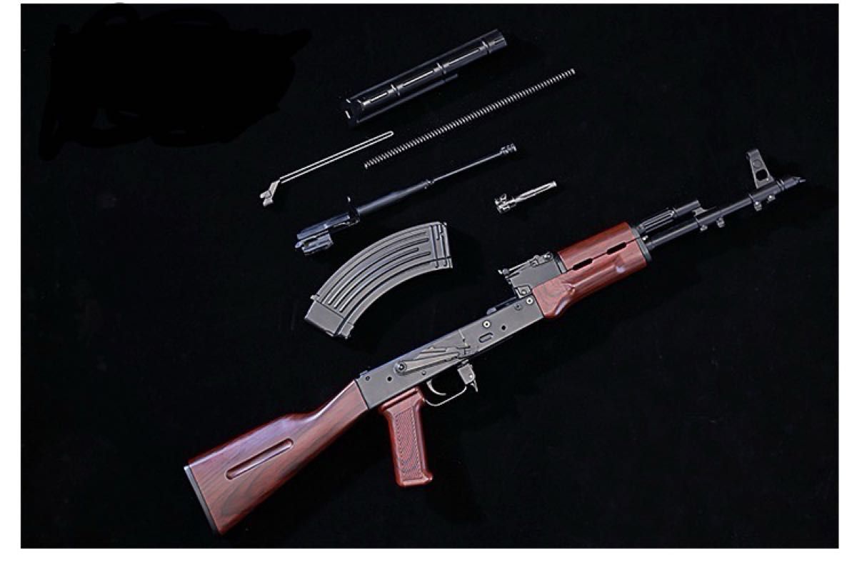 AKM ミニチュア 1/2スケール モデルガン 排莢式　ブラック 金属製  銃 ミリタリー