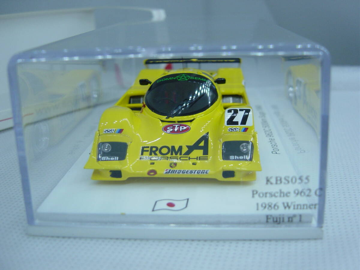 送料350円～ spark 1/43 Porsche 962C 500km Sugo 1990 #27 V.Weidler/A.Nakaya/Y.Hane ポルシェ JPSC 菅生_画像4