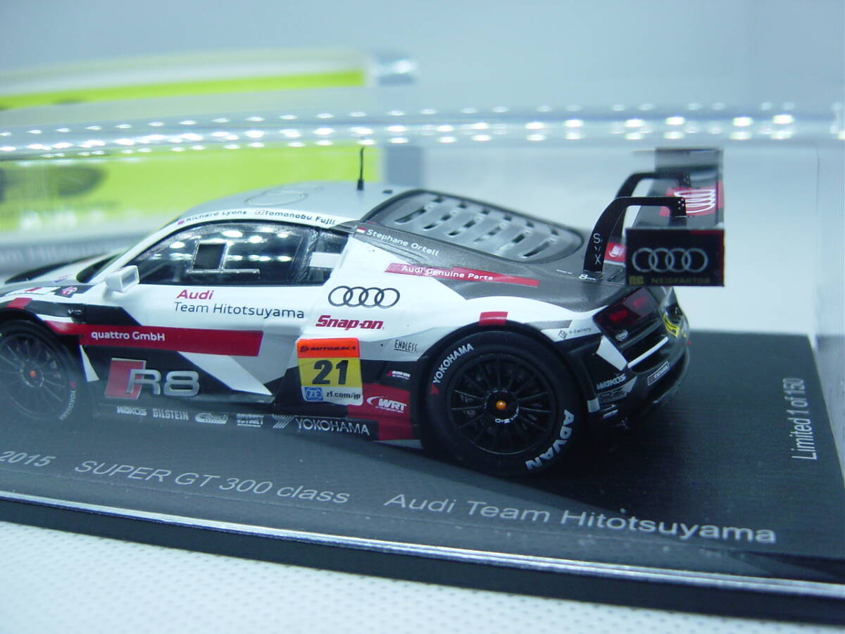 送料350円～ spark ヒトツヤマレーシング別注 1/43 Audi R8 LMS ultra 2015 SUPER GT 300 class Team Hitotsuyama #21 アウディ スーパーGTの画像5