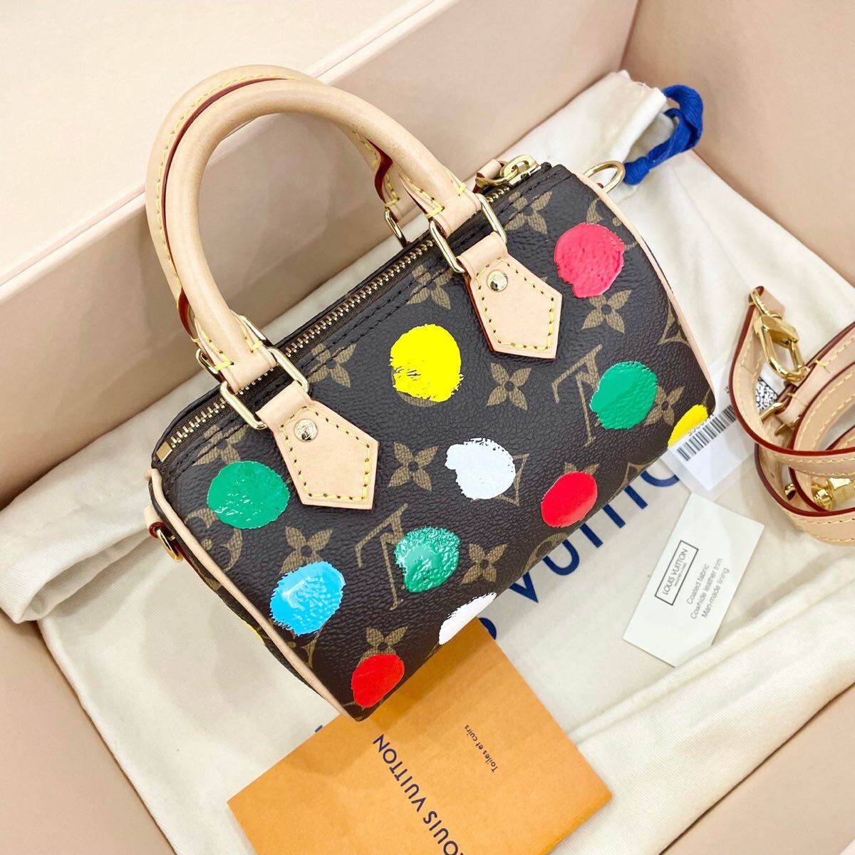 ルイヴィトン LOUIS VUITTON speedymini 草間彌生の画像2