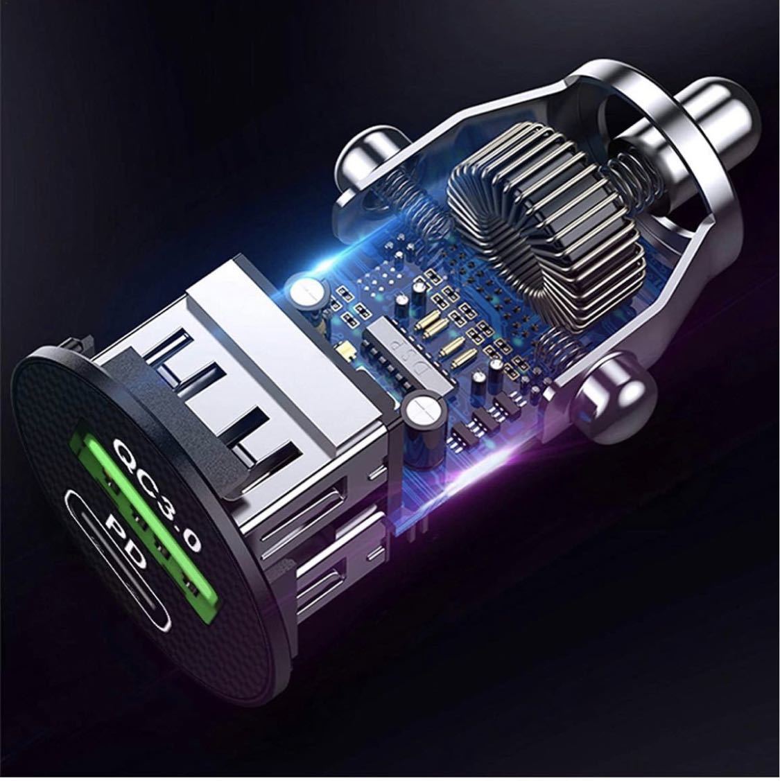 car charger cigar socket USB in-vehicle charger 12V*24 car combined use PD + QC3.0 sudden speed charge 
