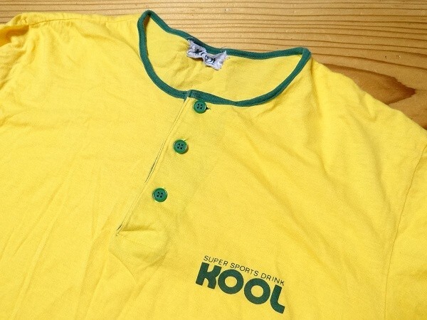  rare 80 period made in Japan Vintage SUPER SPORTS DRINK KOOL sport drink cool T-shirt retro Showa era that time thing 