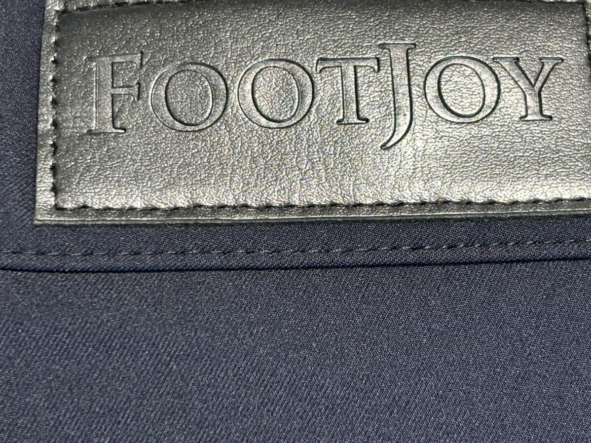 新品★フットジョイ FootJoy ビッグロゴ刺繍 5ポケット 吸汗速乾 ストレッチ テーパードパンツ/春夏/ネイビー/サイズXL(w86-90)/送料185円_画像5