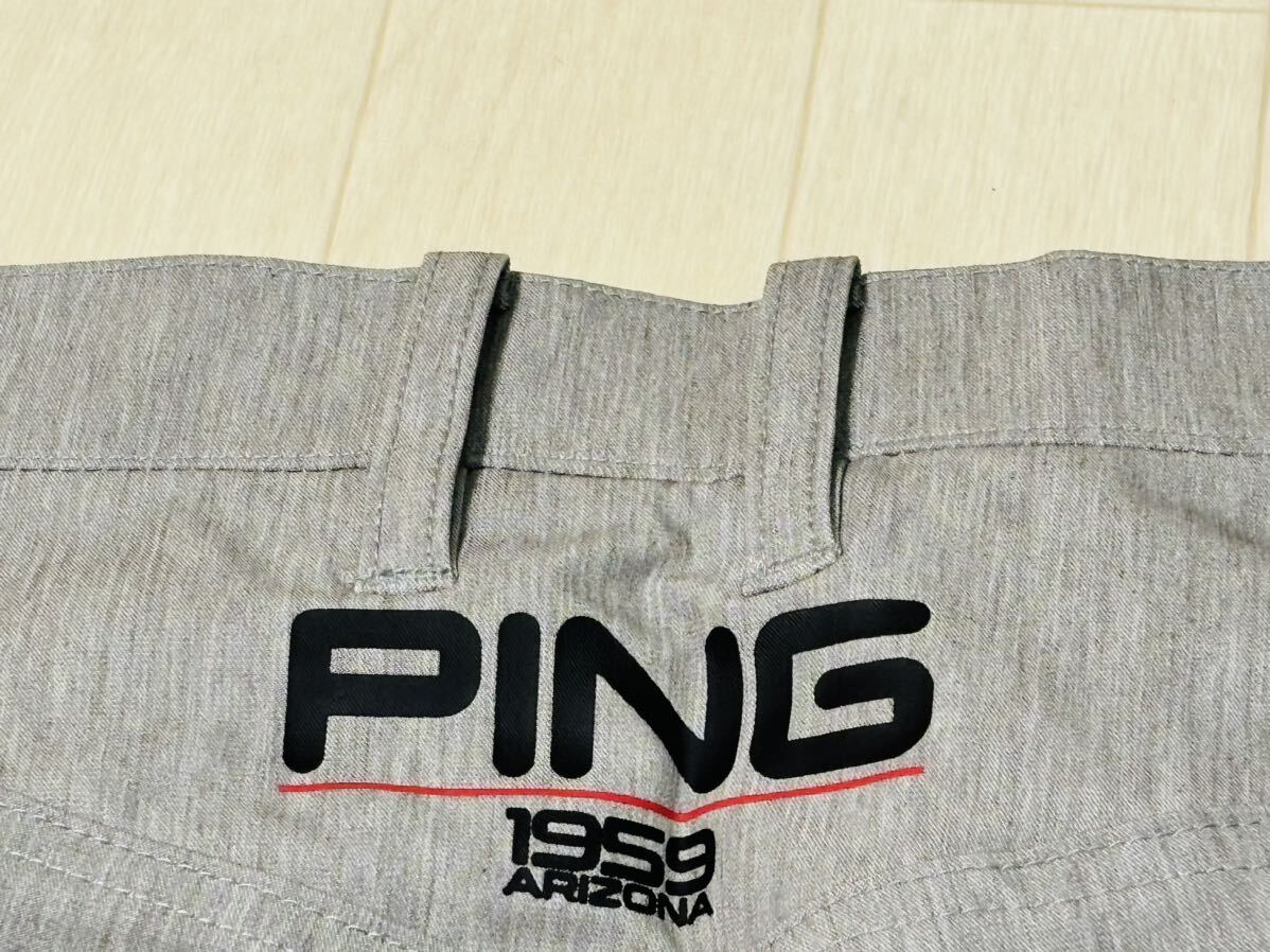 新品★ピン ゴルフ PING GOLF 5ポケット クロスムービング 吸汗速乾 ストレート ストレッチパンツ/春夏/グレー/サイズLL(w86)/送料185円