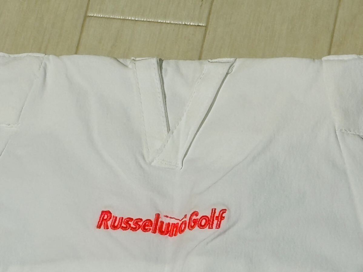 新品★Russeluno ラッセルノ ルチャ サイドネオンカラーロゴ 吸汗速乾 ストレッチパンツ★春夏★ホワイト★サイズ6(w86)★送料185円