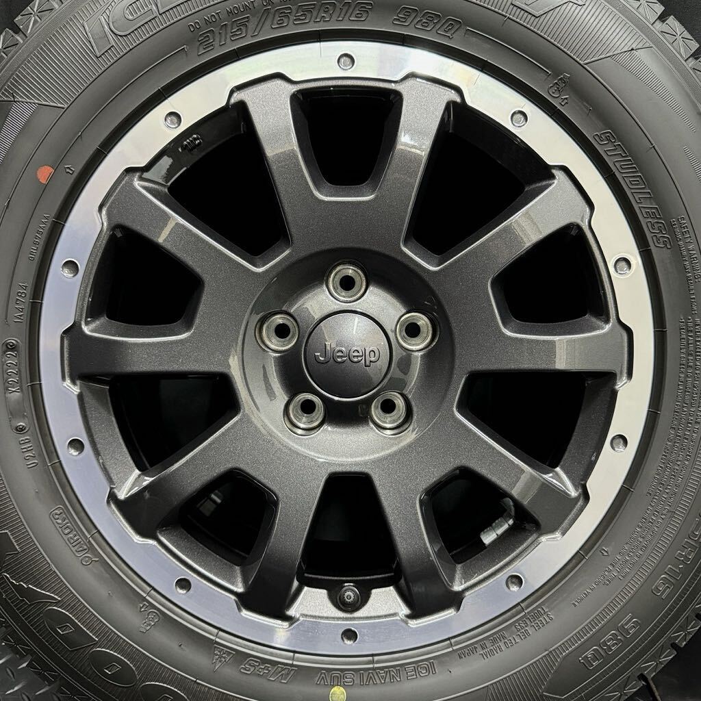 8.5～9分山美品★現行 JEEP レネゲード純正OPホイール&22年製 215/65R16 GOODYEAR スタッドレス 4本 B240423-B1 6.5J +35 ５H110/16インチ_画像8