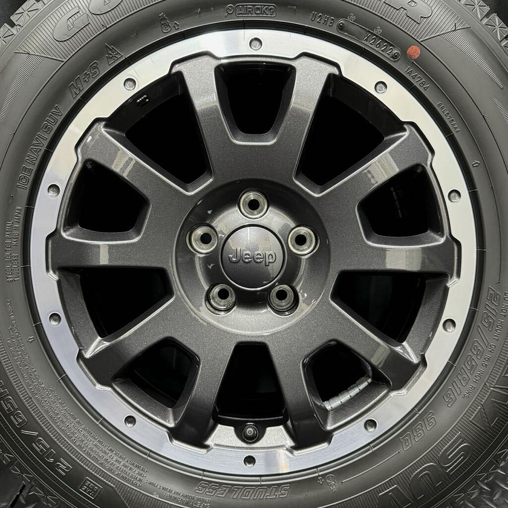 8.5～9分山美品★現行 JEEP レネゲード純正OPホイール&22年製 215/65R16 GOODYEAR スタッドレス 4本 B240423-B1 6.5J +35 ５H110/16インチ_画像7