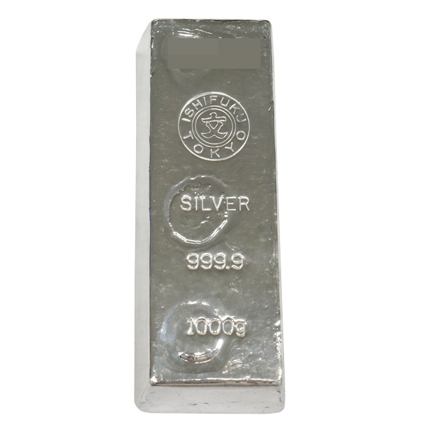 中古AB/使用感小 インゴット 純銀 インゴット 1kg 石福金属 銀地 中古AB/使用感小 インゴット 純銀 インゴット 1kg 石福金属 銀地
