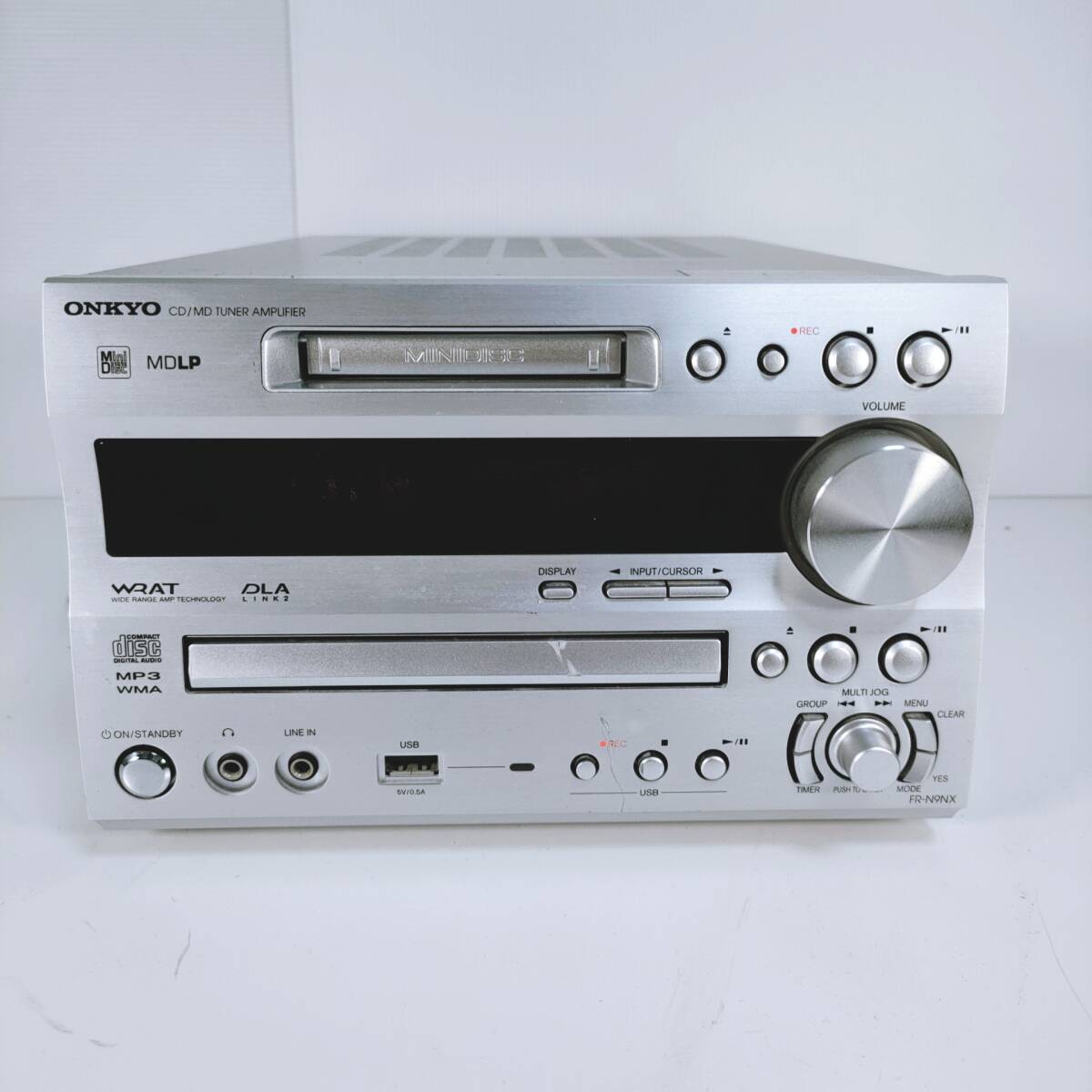 通電確認済み ONKYO オンキョー CD/MDチューナーアンプ 本体のみ オーディオ機器 音響機器 FR-N9NX 匿名配送_画像2