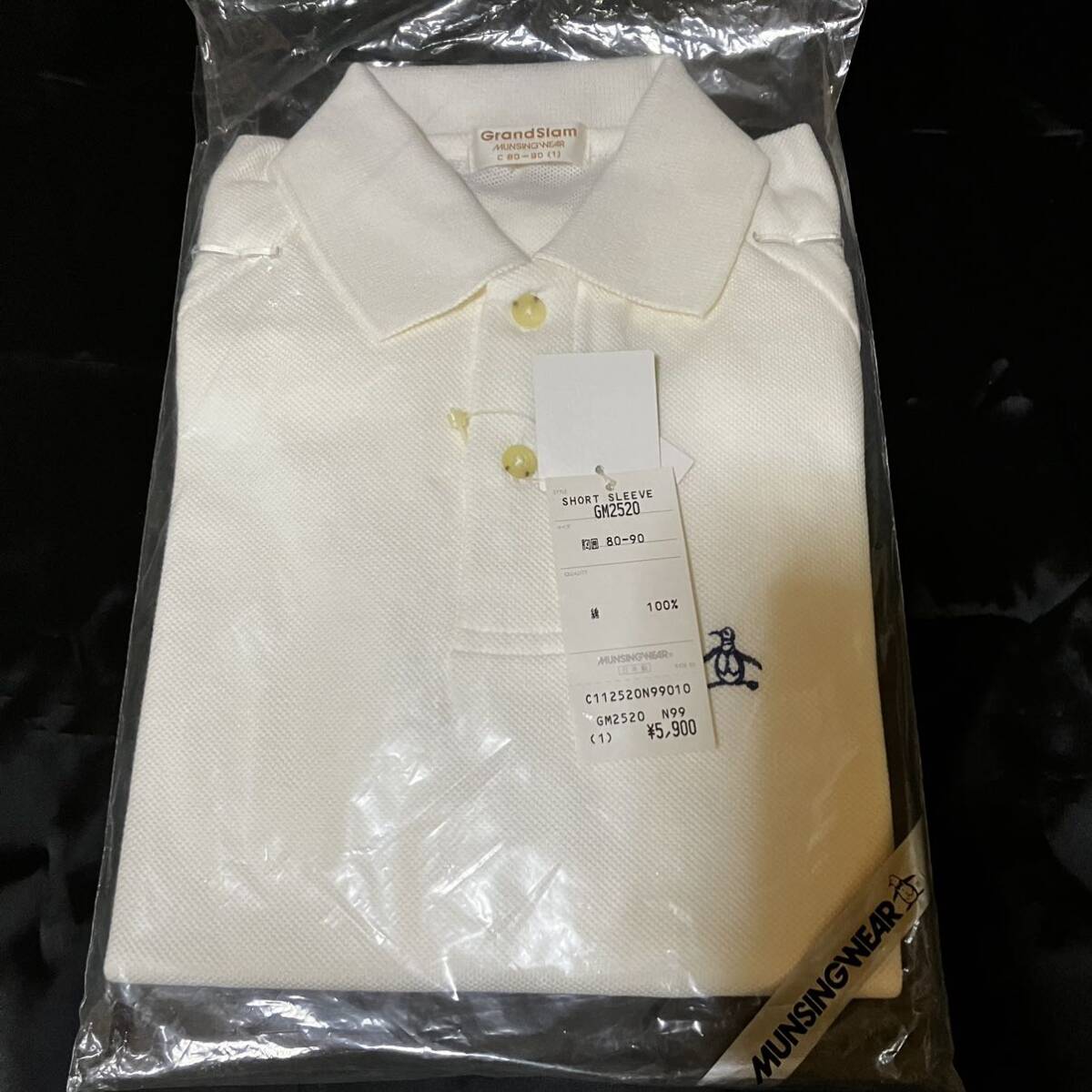 マンシングウェア　GM2520 Mサイズ 半袖　ポロシャツ ウェア　ゴルフ　日本正規品　当時物　ヴィンテージ　新品、未使用_画像1