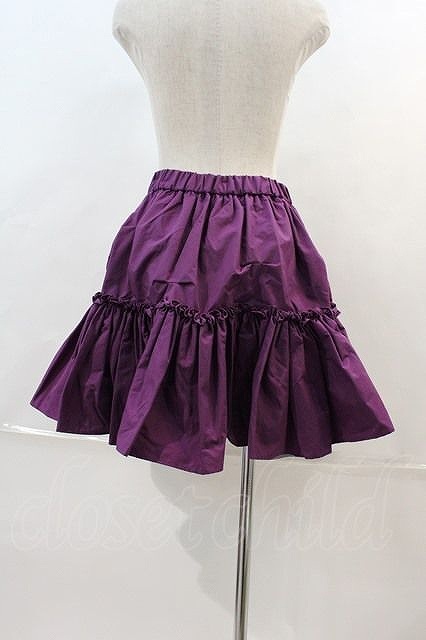 LAND by MILK BOY / KINGJUN FLUFFY skirt purple I-24-03-26-073-MB-SK-HD-ZI