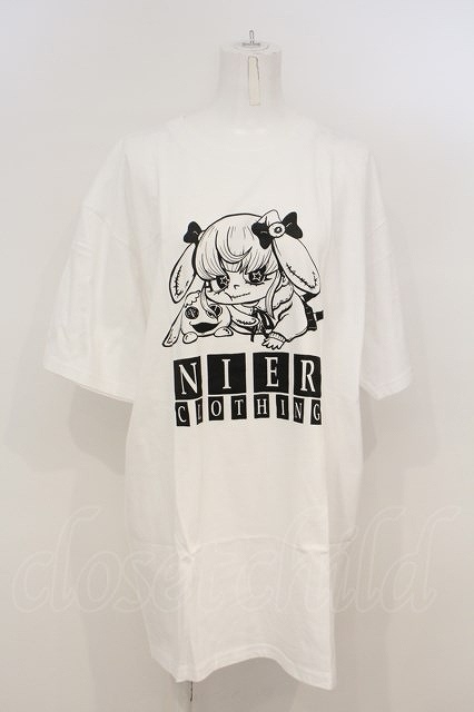 NieR Clothing / プリントBIGTEE ホワイト O-24-02-07-009-PU-TO-OW-ZY_画像1