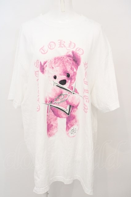 TRAVAS TOKYO / TRAVAS TOKYO × REFLEM collaboration T-shirt white × pink O-24-03-19-053-PU-TS-IG-ZS